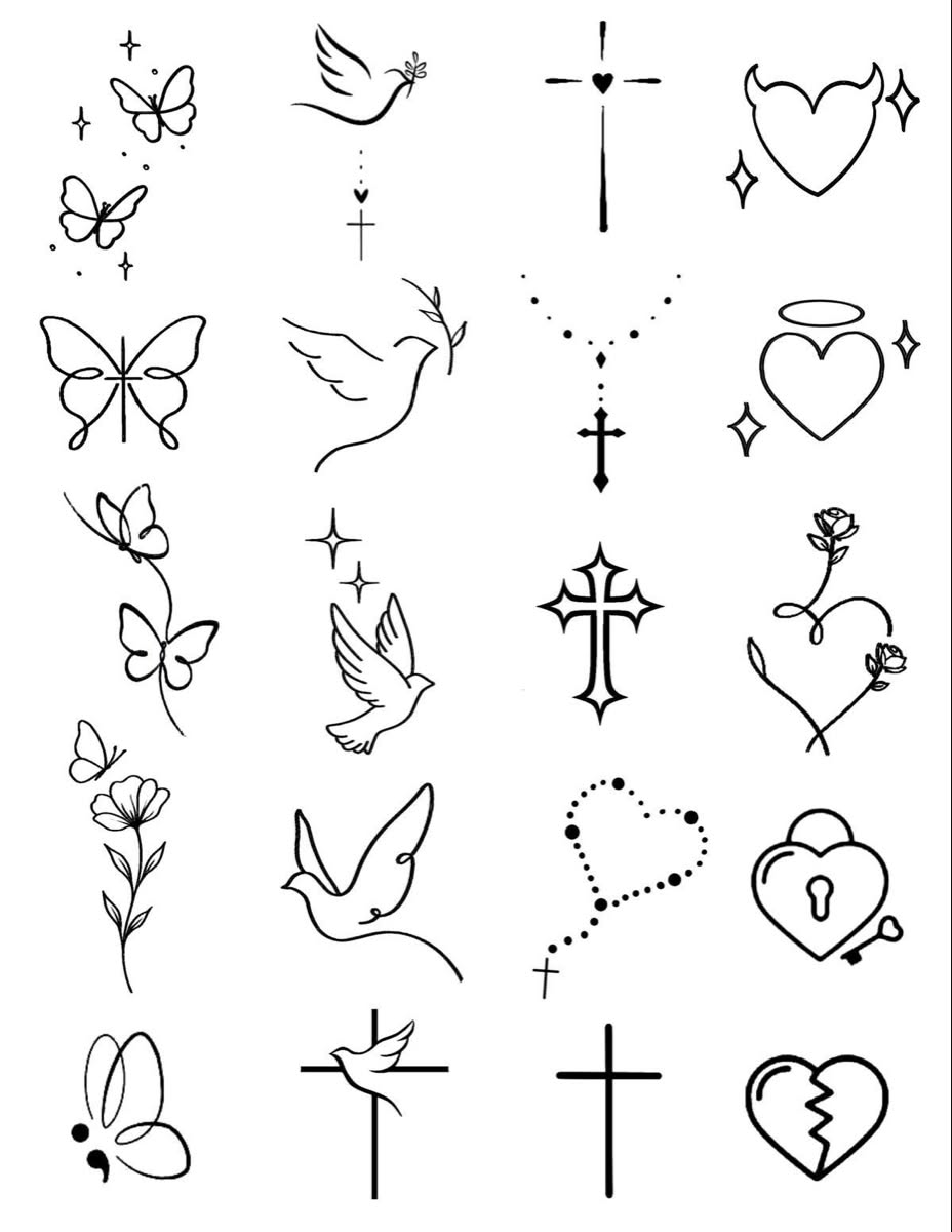 Elegant Butterflies and Symbolic Hearts