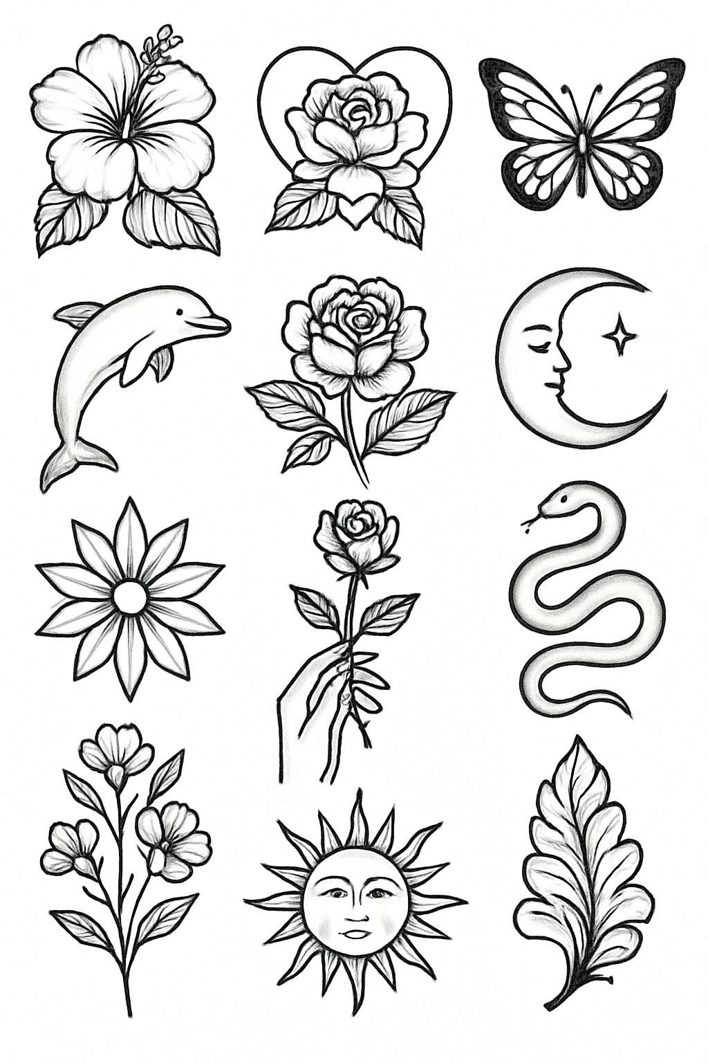 Elegant Floral Designs and Whimsical Creatures