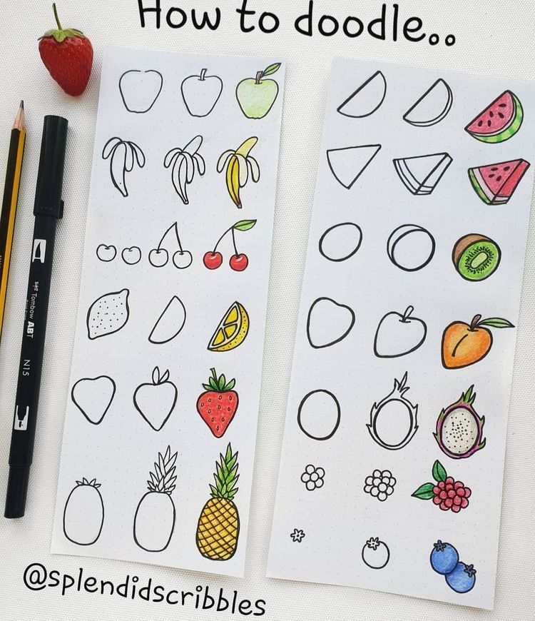Fun and Easy Fruit Sketches