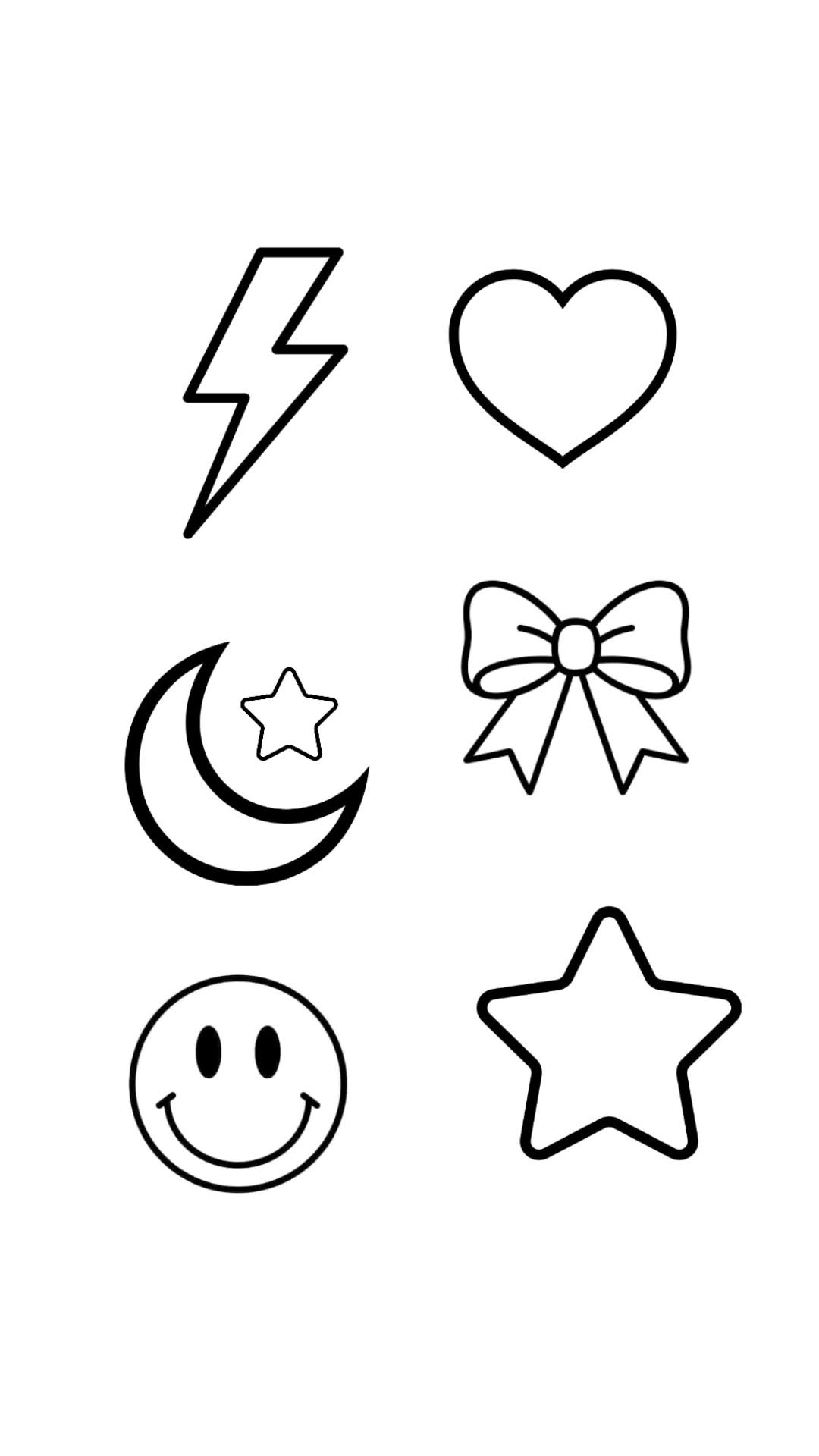 Fun Symbols like Lightning, Hearts, and Smiles