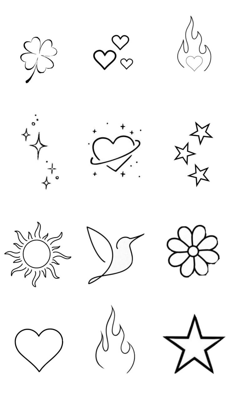 Fun Symbols like Stars, Flames, and Flowers