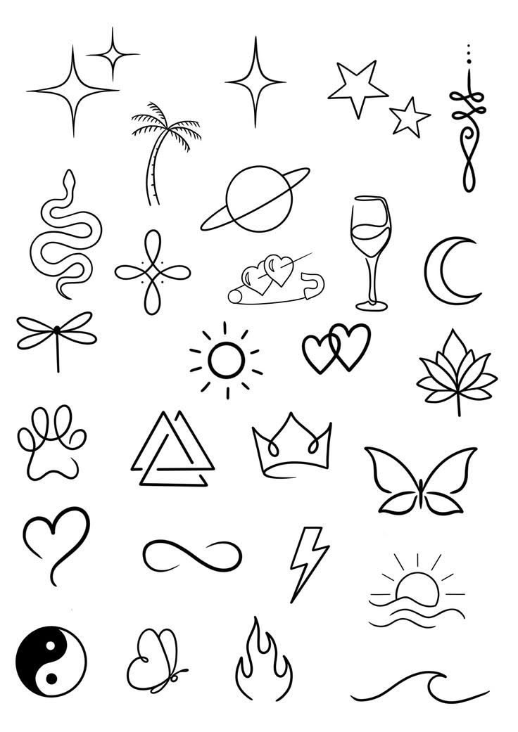 Whimsical Stars, Planets, and Nature-Inspired Icons