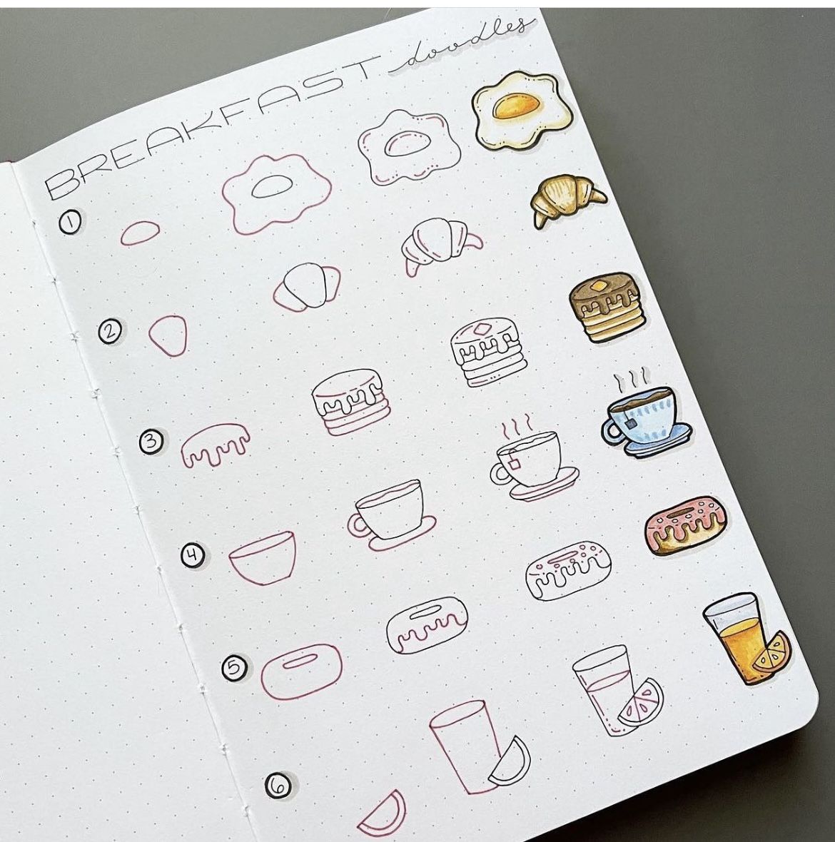 Doodles to Draw: Yummy Breakfast Food Doodles