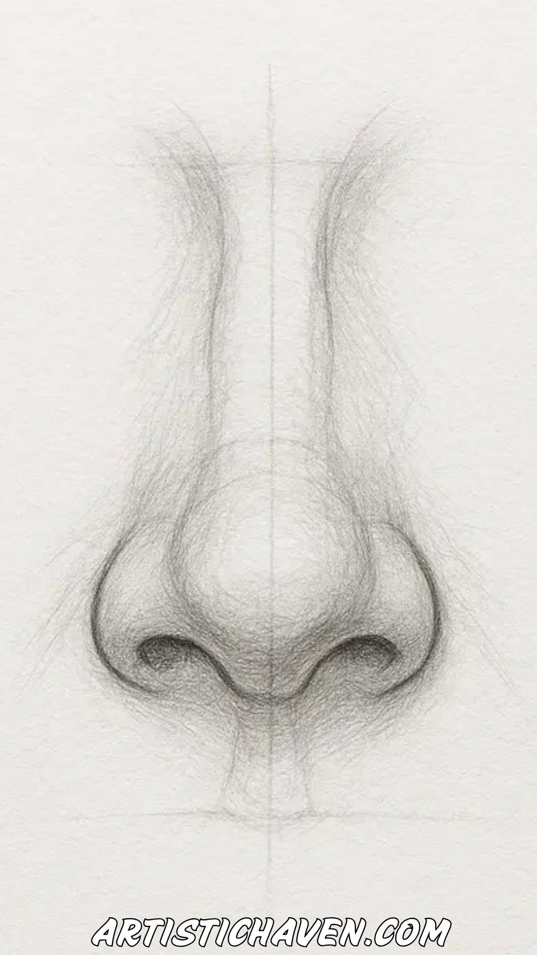 Detailed Front View Guide with Shading Techniques