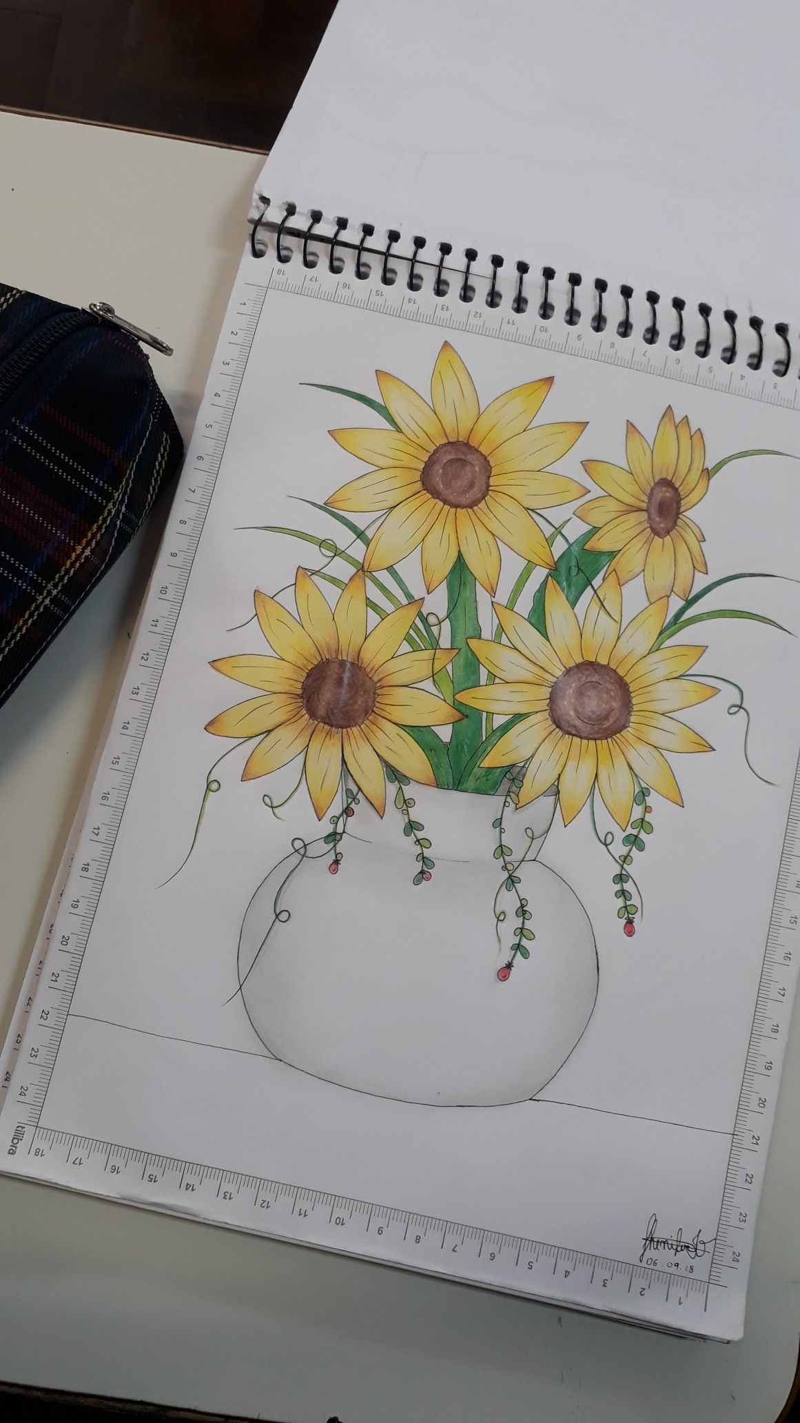 Cheerful Sunflowers in a Vase