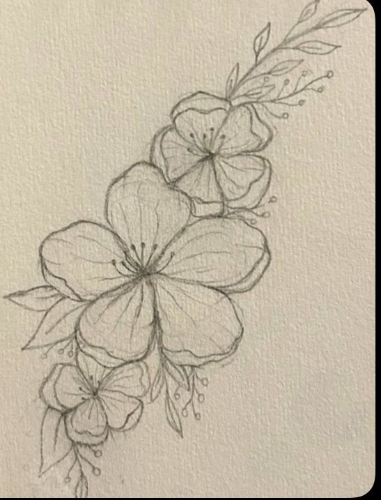 Simple Blossom Bunch with Leaves