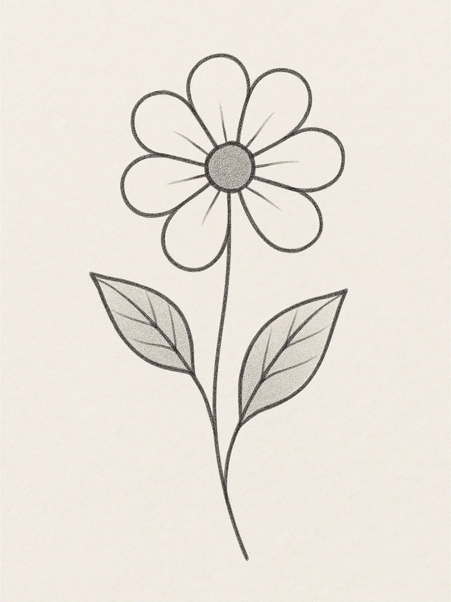 Simple Flower with Leaves