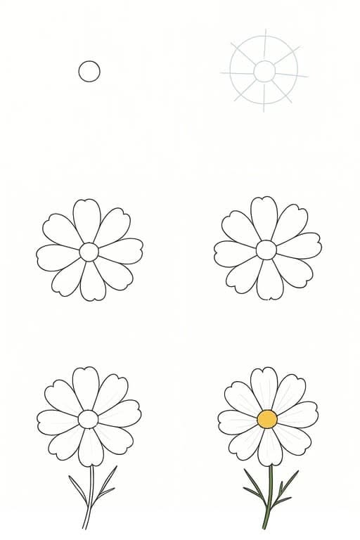 Simple Garden Flower Step by Step
