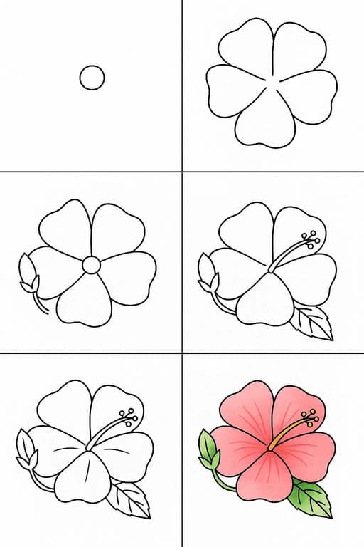 Simple Hibiscus Step by Step