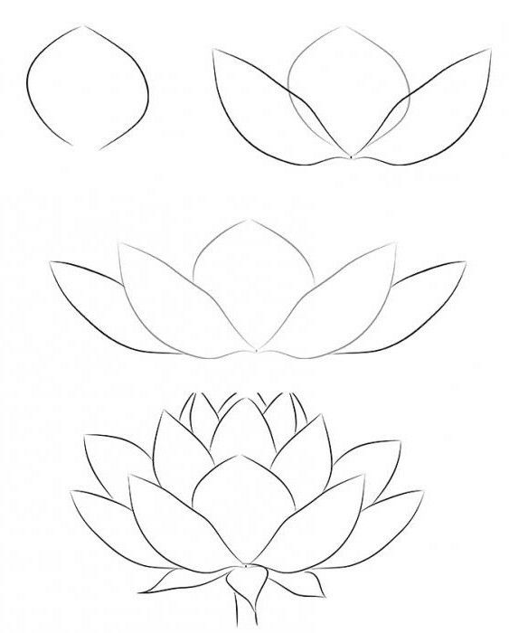 Simple Lotus Flower Step by Step