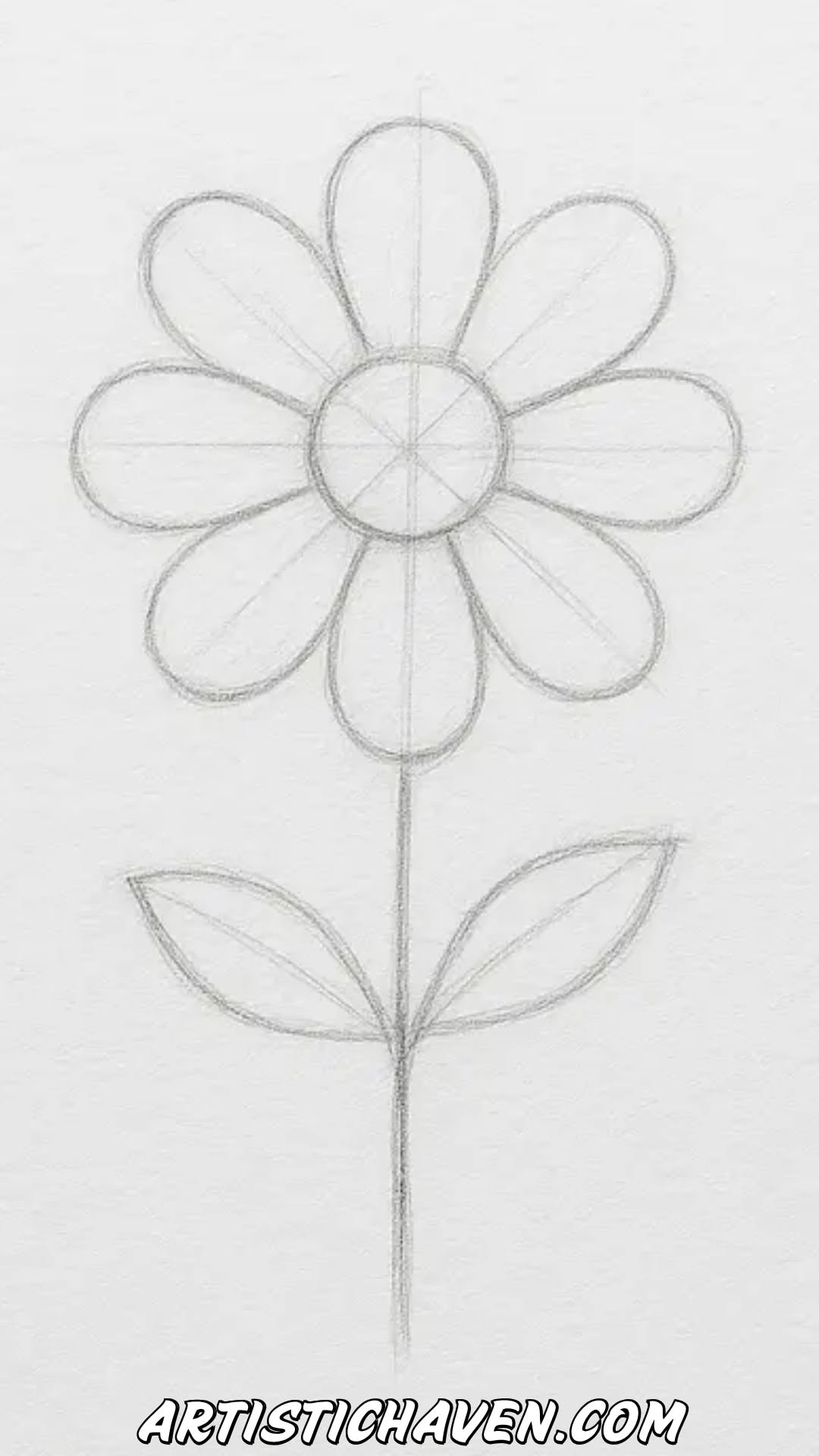Simple Sketch of a Classic Flower