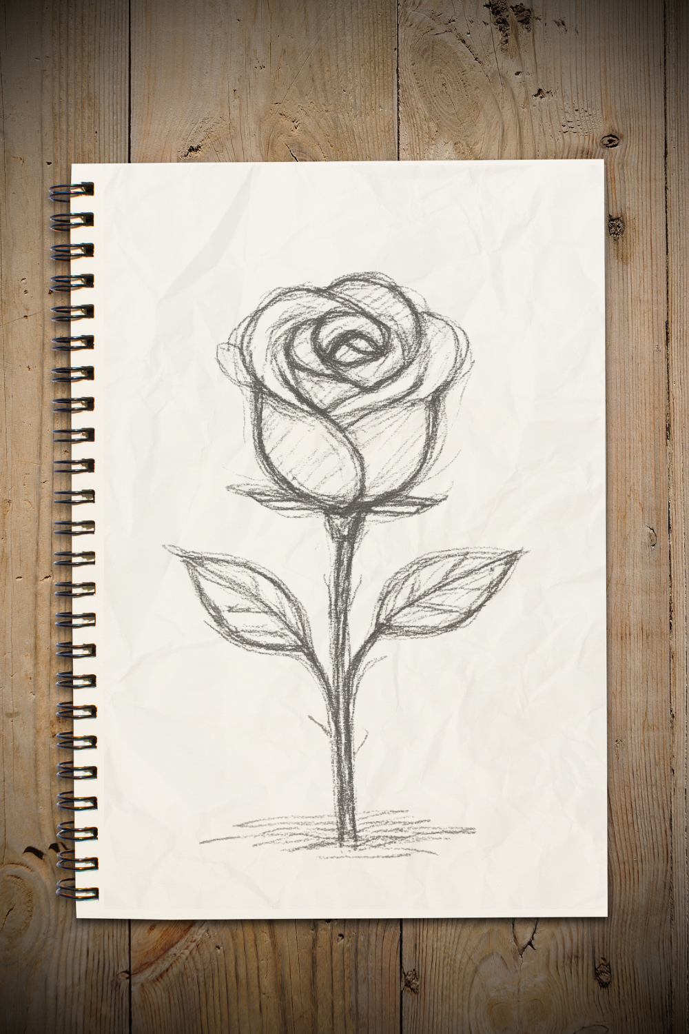 Simple Sketch of a Classic Rose