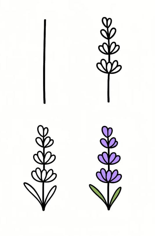 Simple Stacked Lavender Sprigs