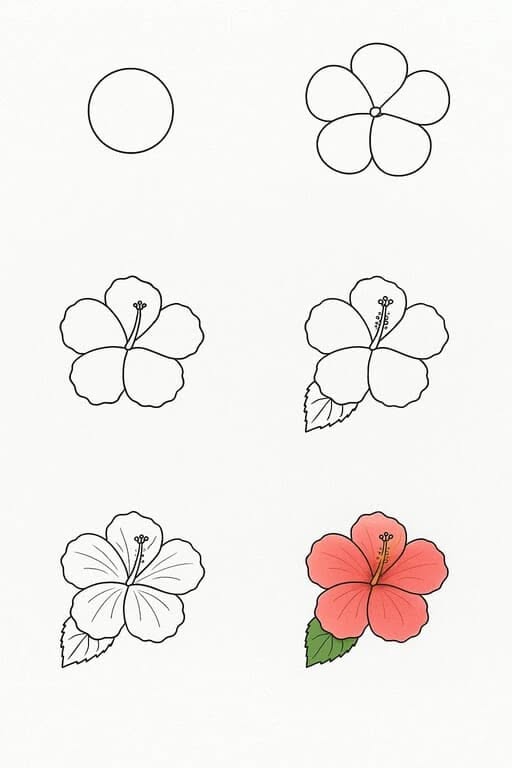 Step-by-Step Hibiscus Blossom