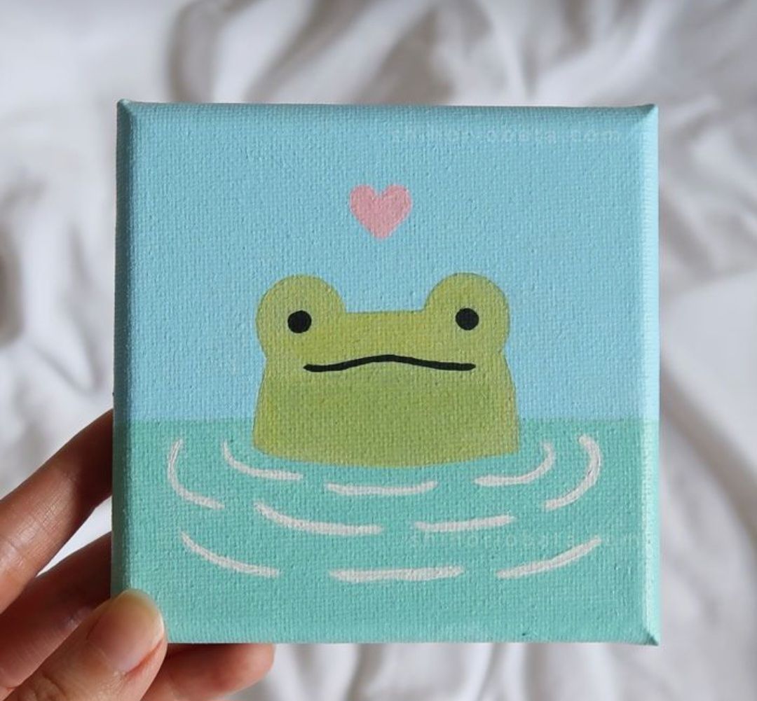Adorable Frog in a Pond