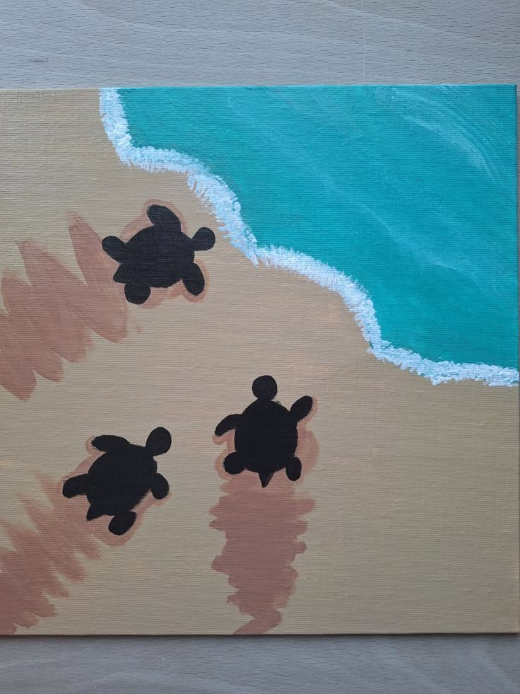 Adorable Sea Turtles on the Beach