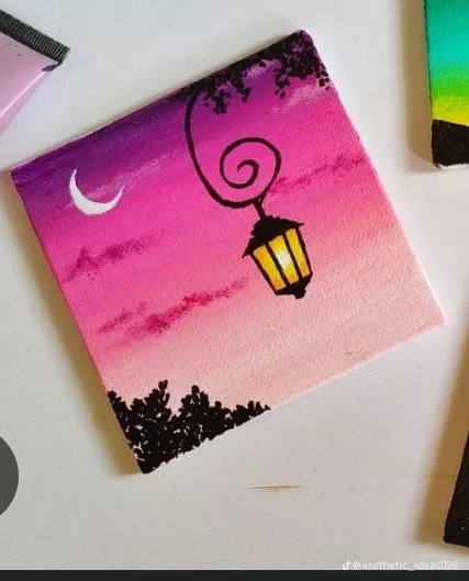 Charming Lantern Under a Sunset Sky