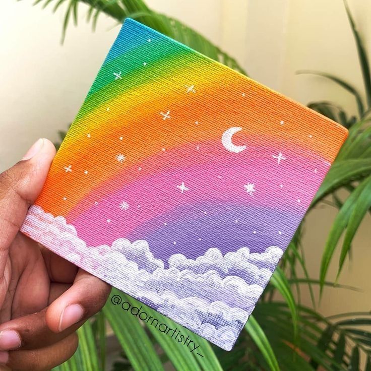 Colorful Rainbow with Dreamy Clouds