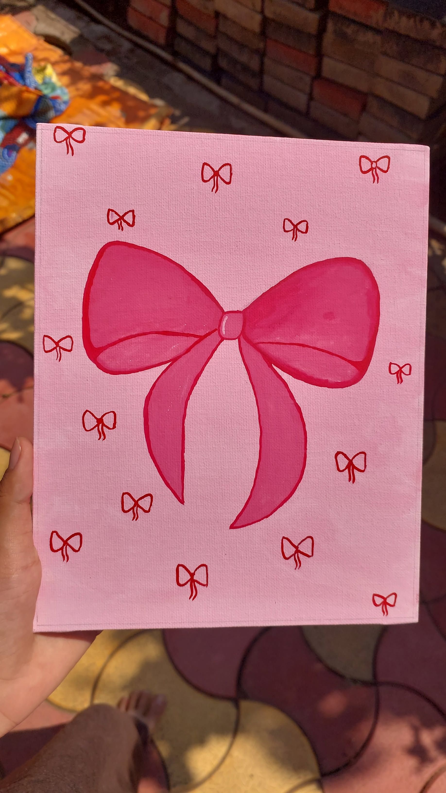 Cute Pink Bow Design