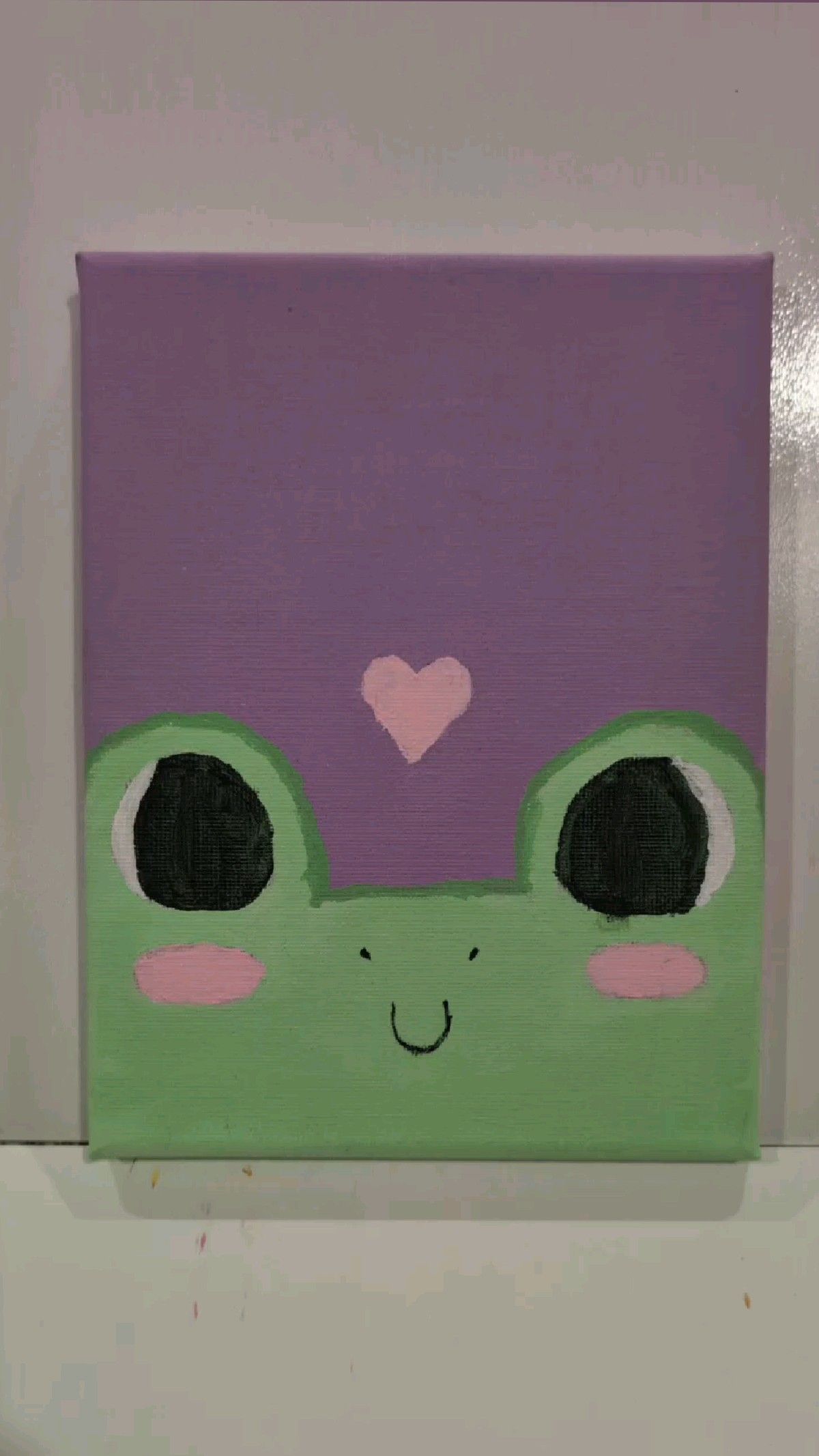 Cute Smiley Frog with Heart