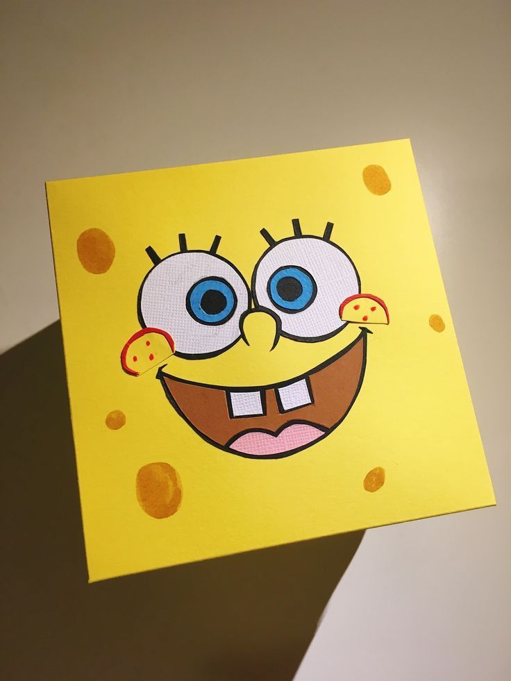 Easy Things to Paint: Cute SpongeBob SquarePants Drawing