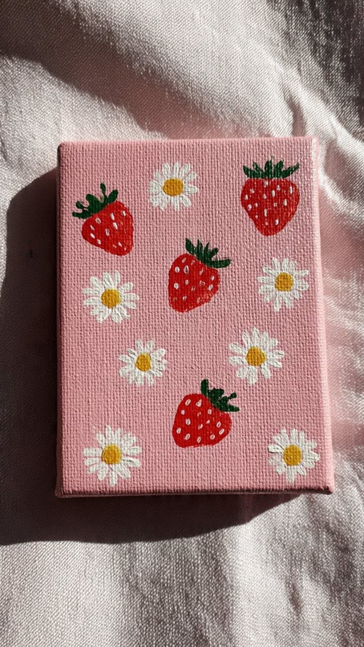 Cute Strawberries and Daisies