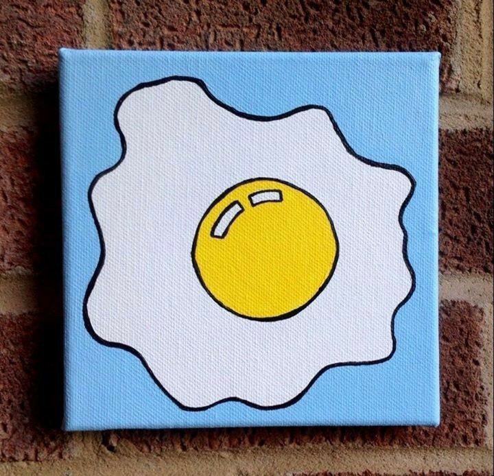 Cute Sunny Egg on Blue Background