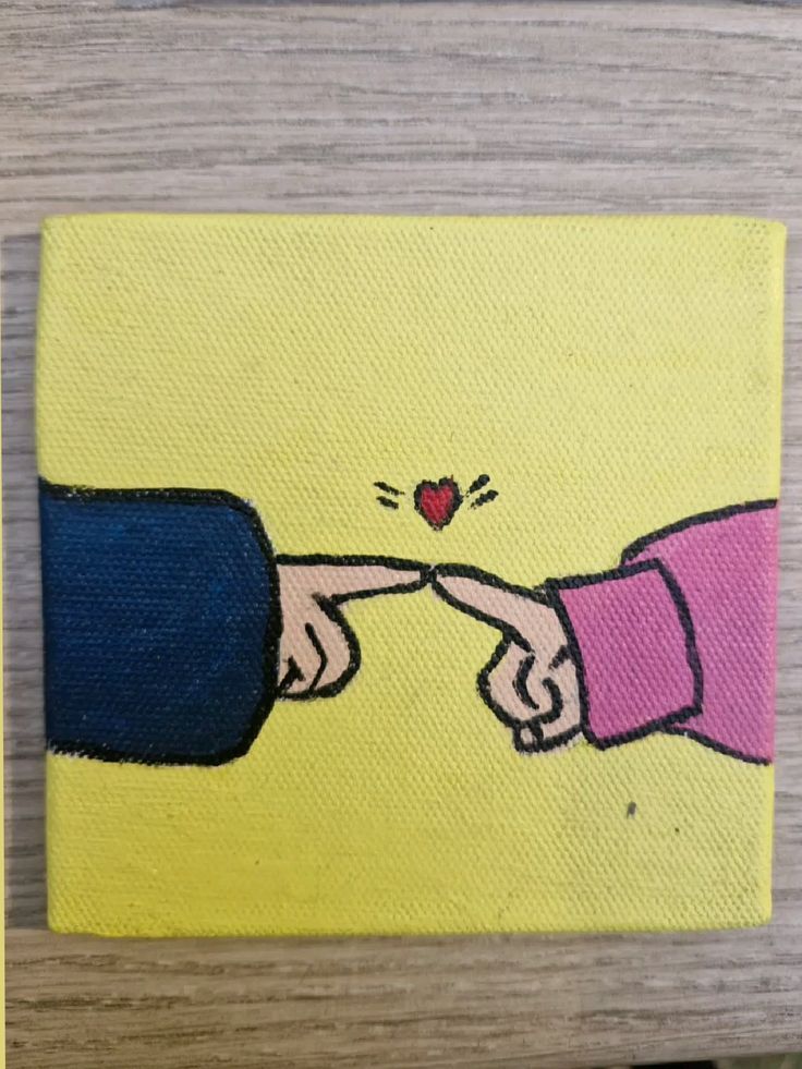 Cute Touching Fingers with Heart