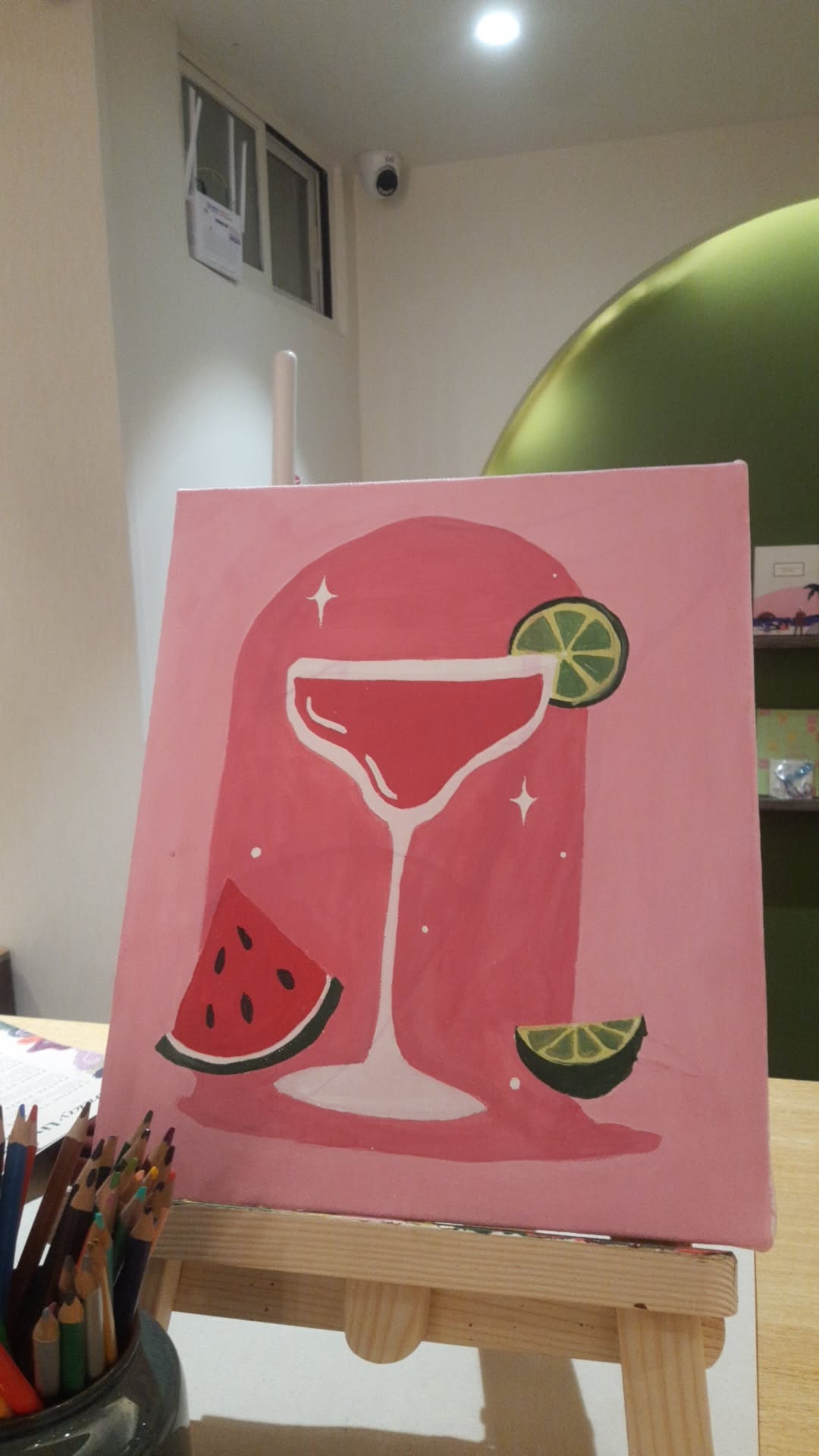 Fun Cocktail with Watermelon Slice