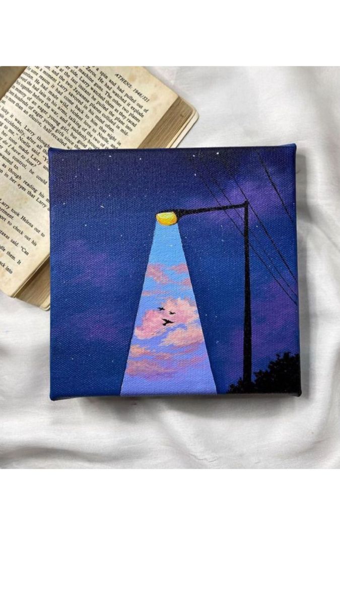 Serene Streetlight Under Starry Sky