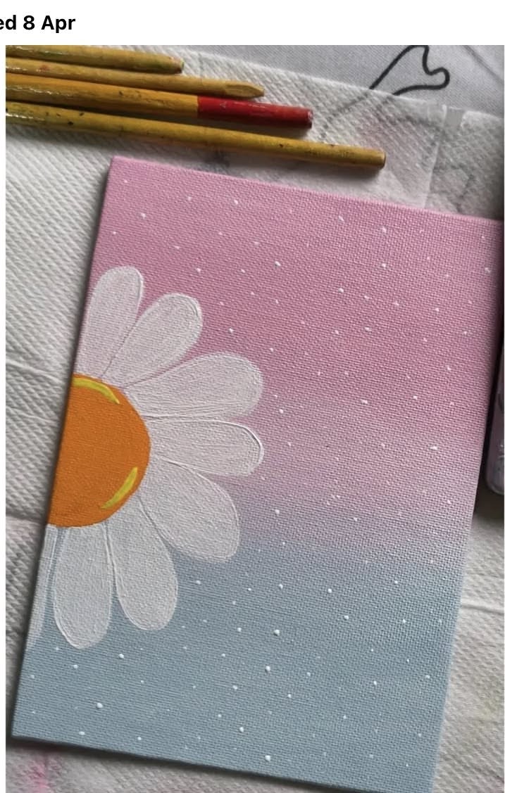 Simple Daisy on a Pastel Background