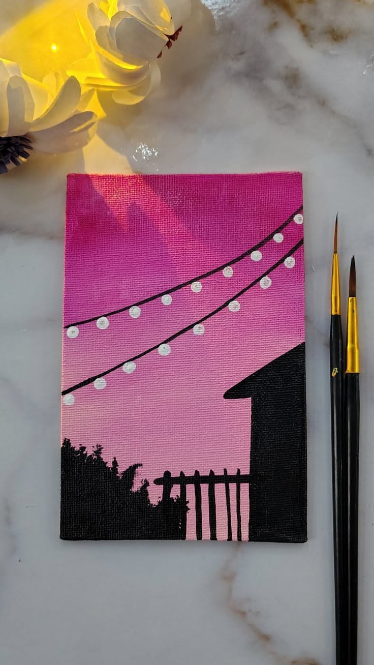 Simple Night Sky with String Lights