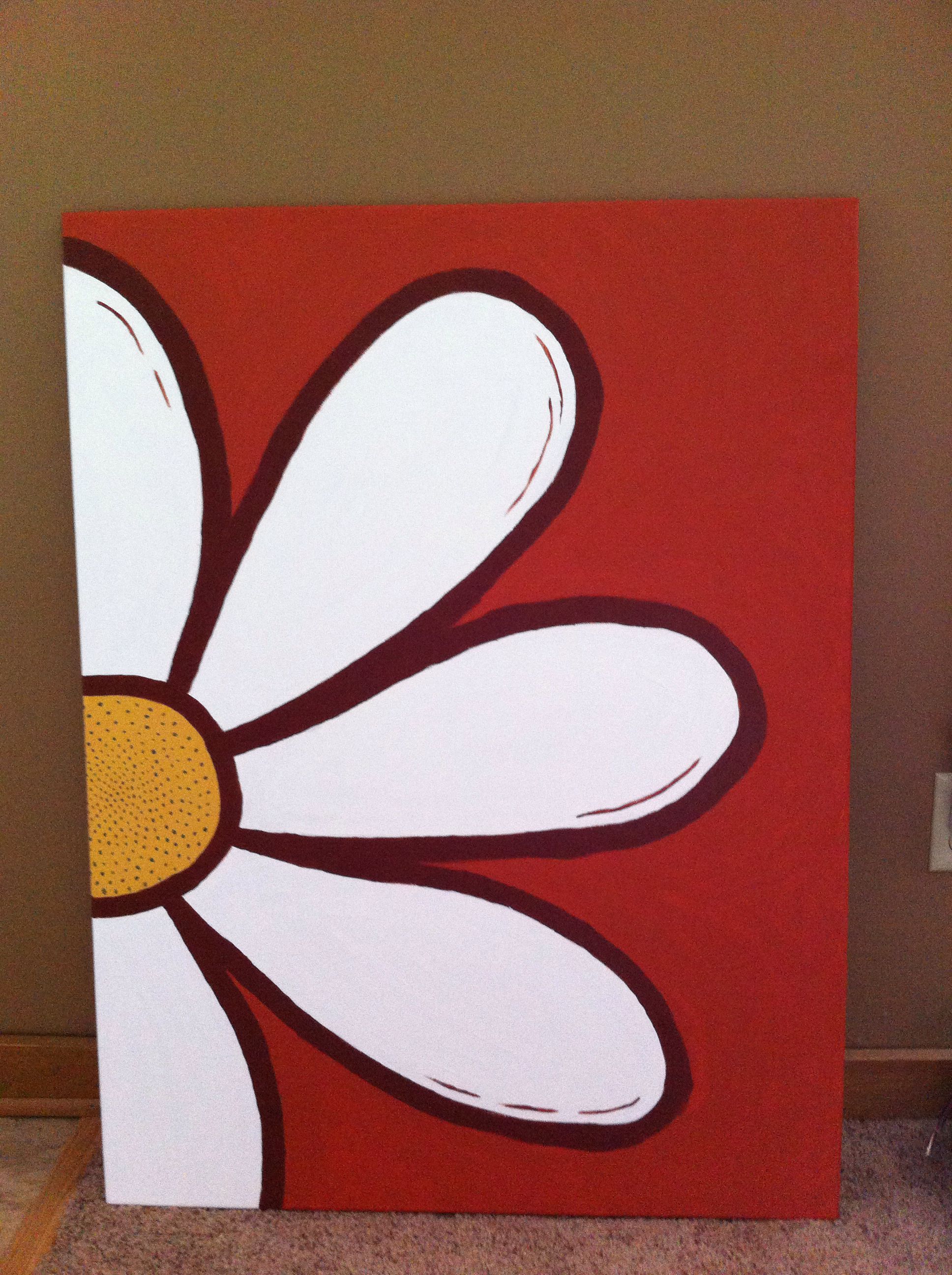 Simple Red Background Flower