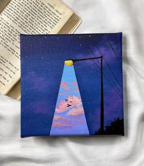 Simple Streetlight Under a Colorful Sky