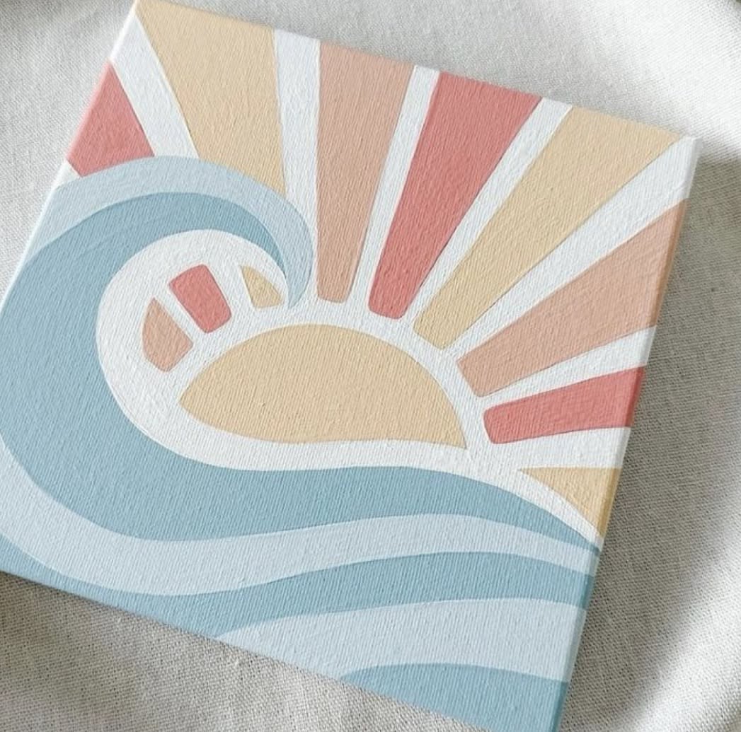Simple Sunrise Over Waves