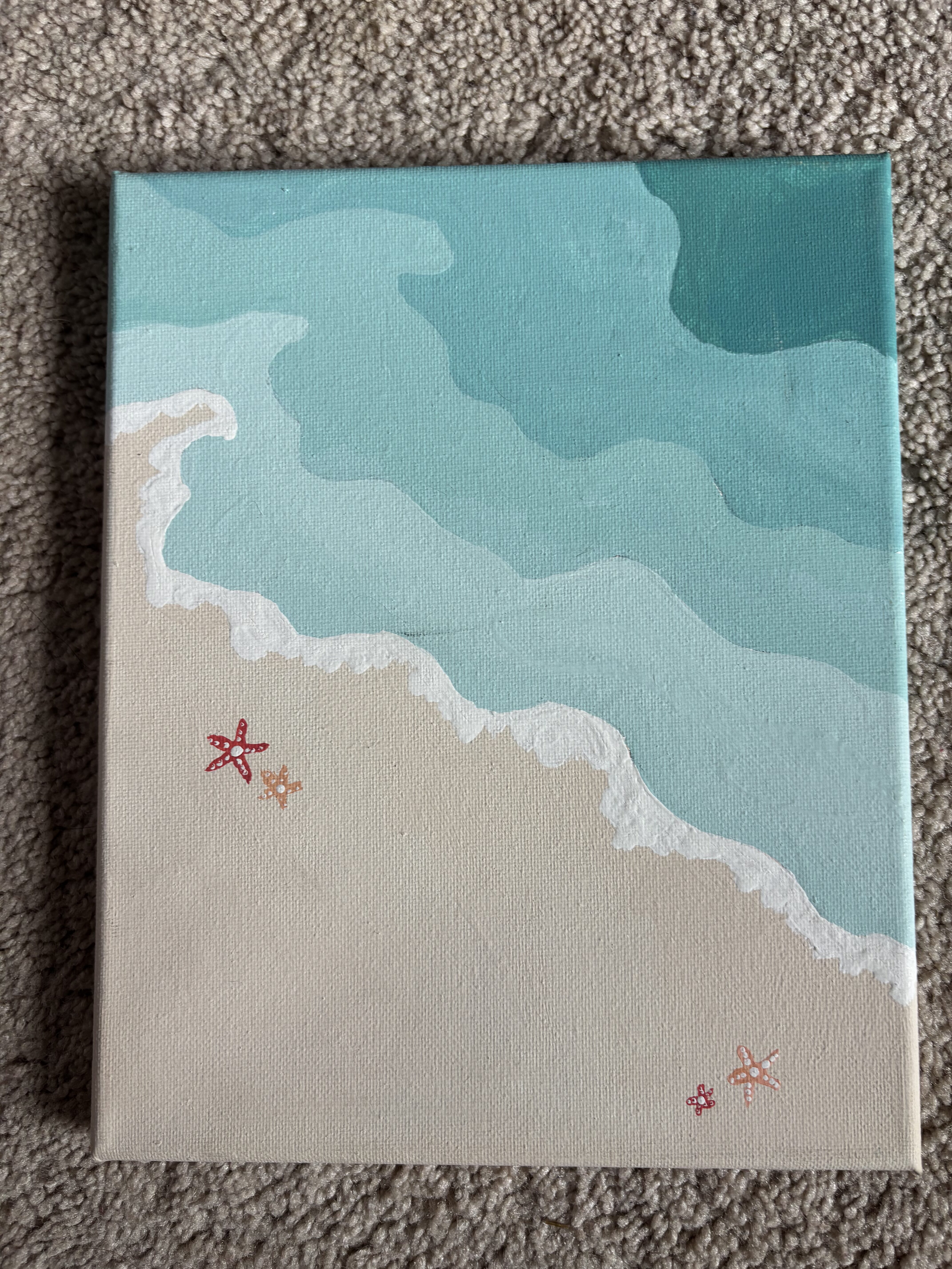Tranquil Ocean Waves with Starfish
