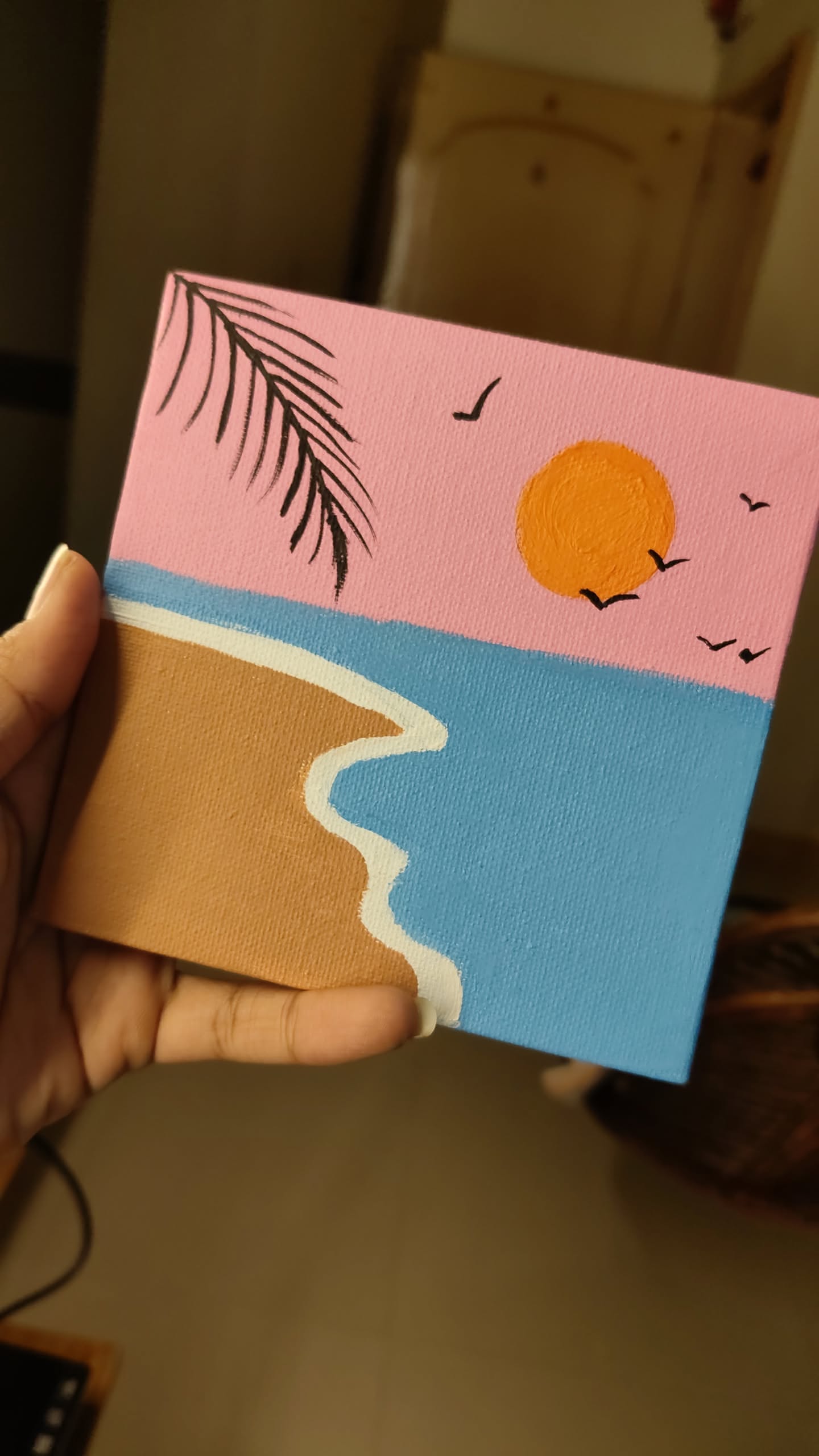 Vibrant Sunset Over Tropical Beach