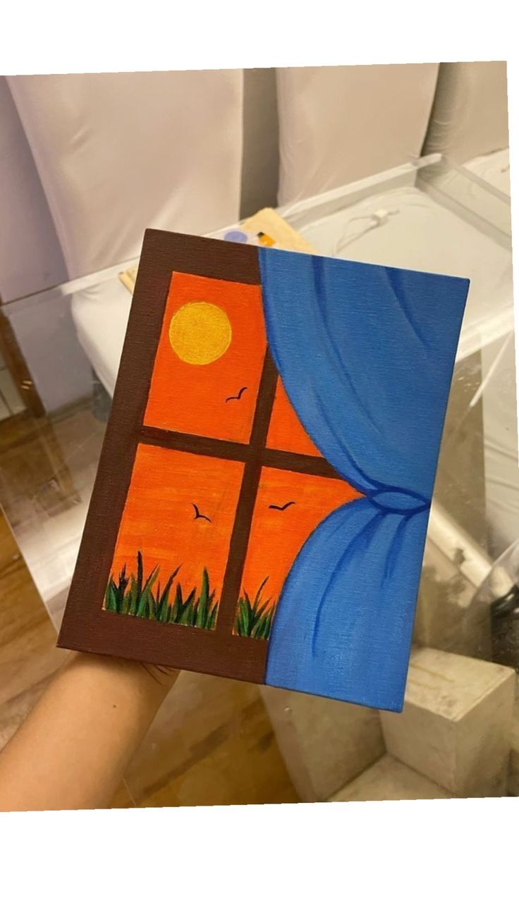 Vibrant Sunset View from a Window