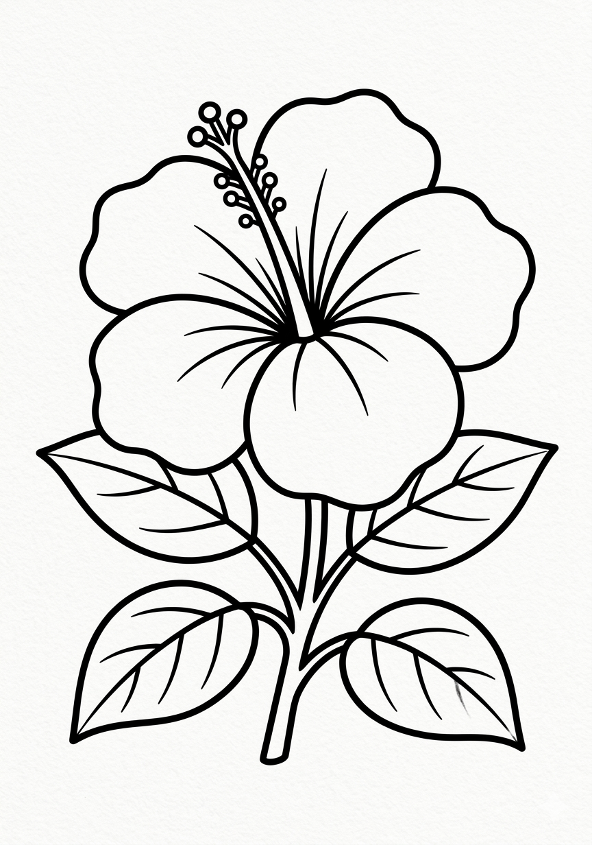 Bold Hibiscus Flower in Full Bloom