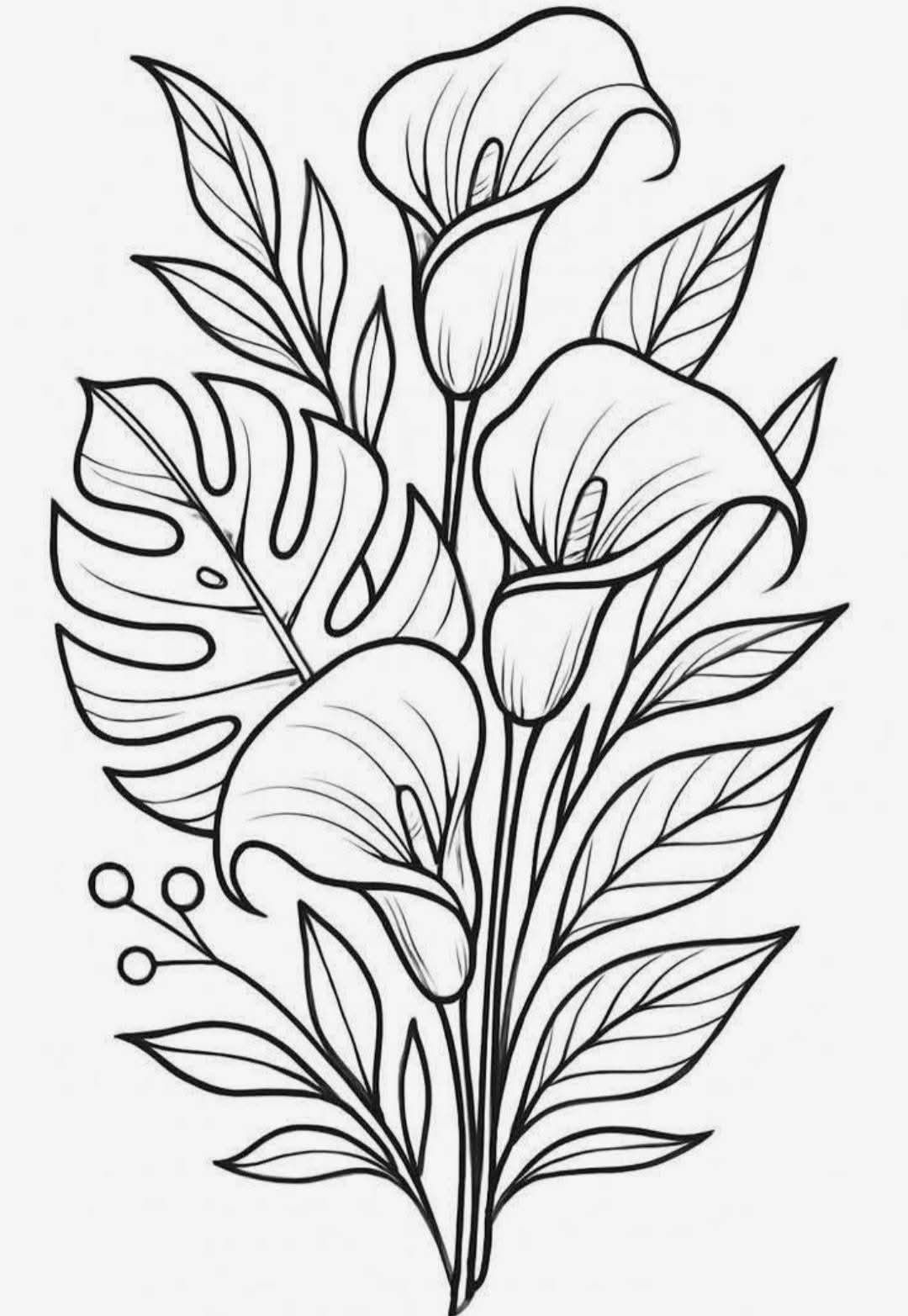 Elegant Calla Lily Bouquet with Foliage