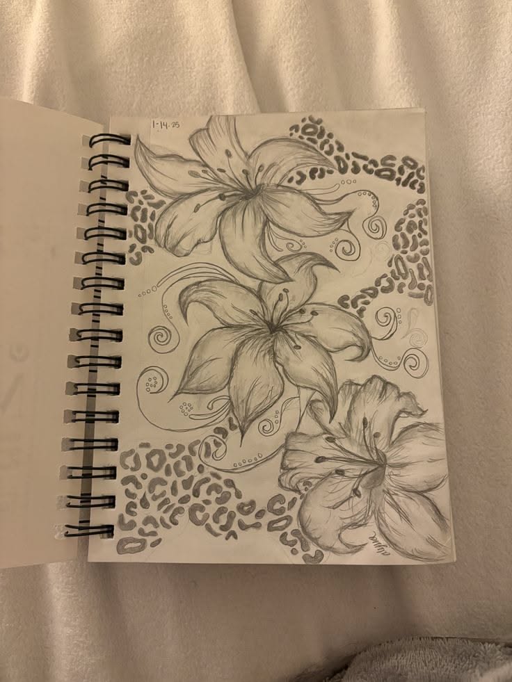 Elegant Lilies with Intricate Patterns