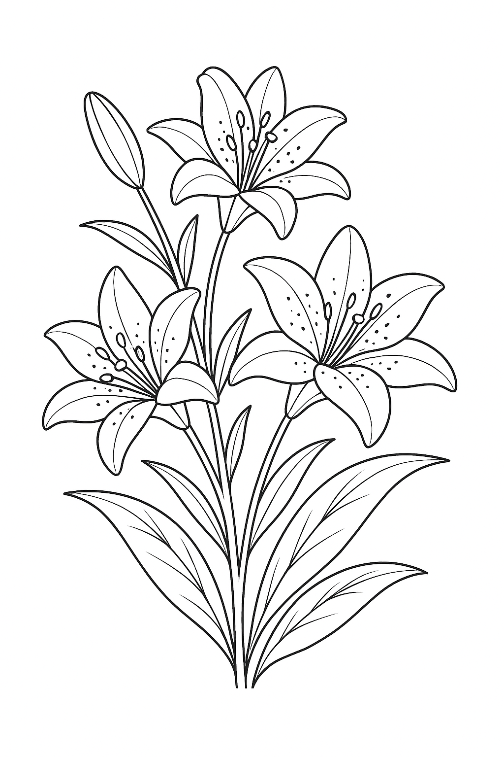 Elegant Lily Blossoms in Full Bloom