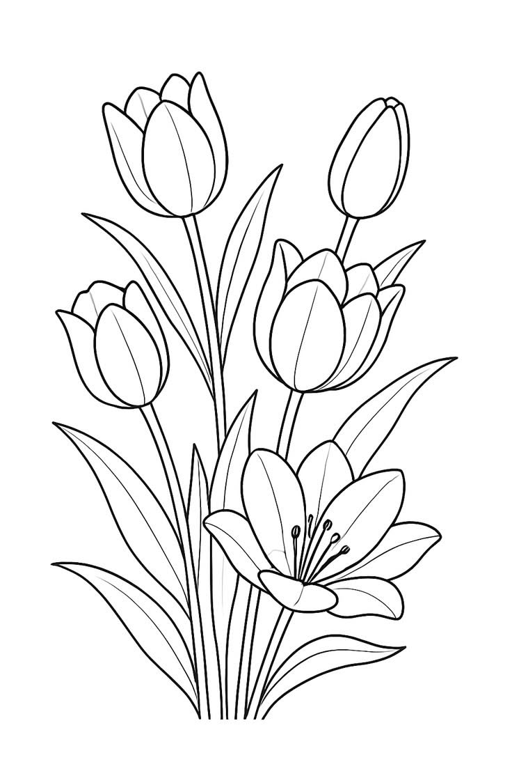 Elegant Tulip and Lily Bouquet
