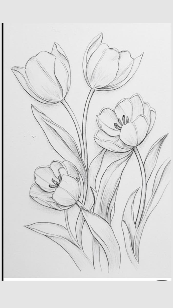 Elegant Tulip Arrangement with Lush Leaves