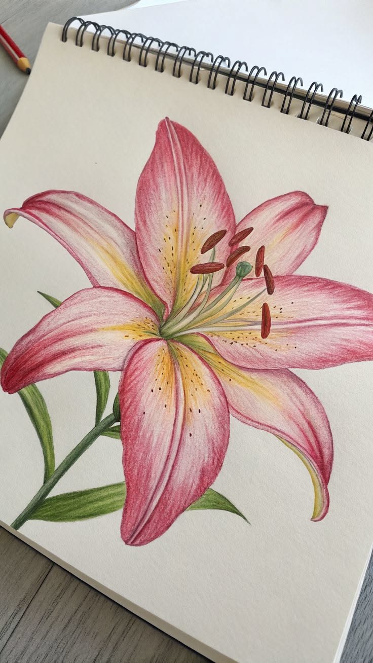 Vibrant Pink Lily with Delicate Petals