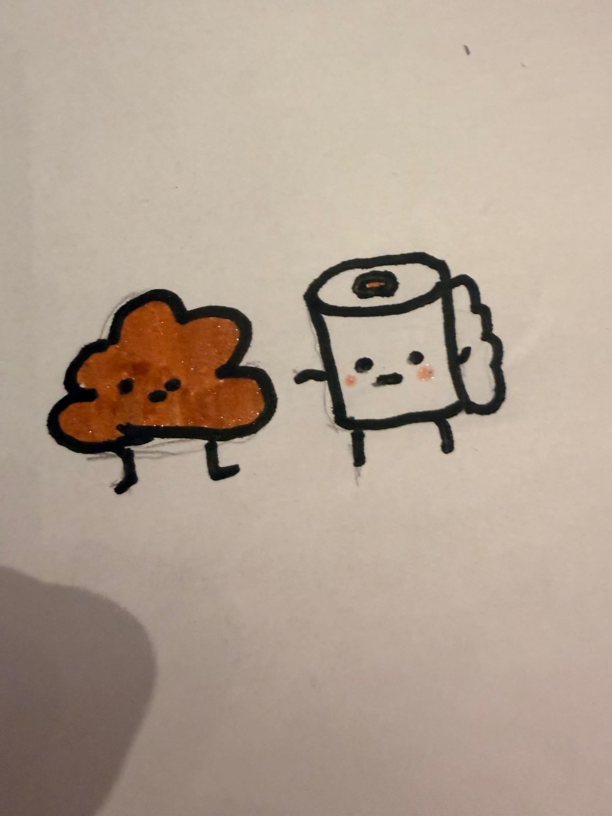 Cheeky Poop Emoji and Bashful Toilet Paper