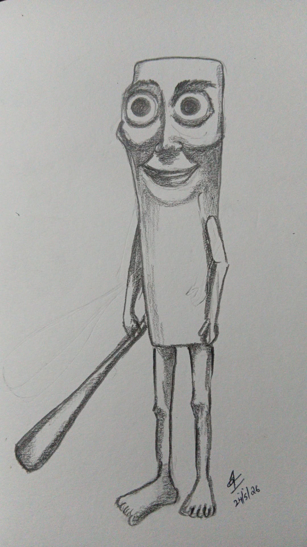 Cheerful Mug with a Baseball Bat