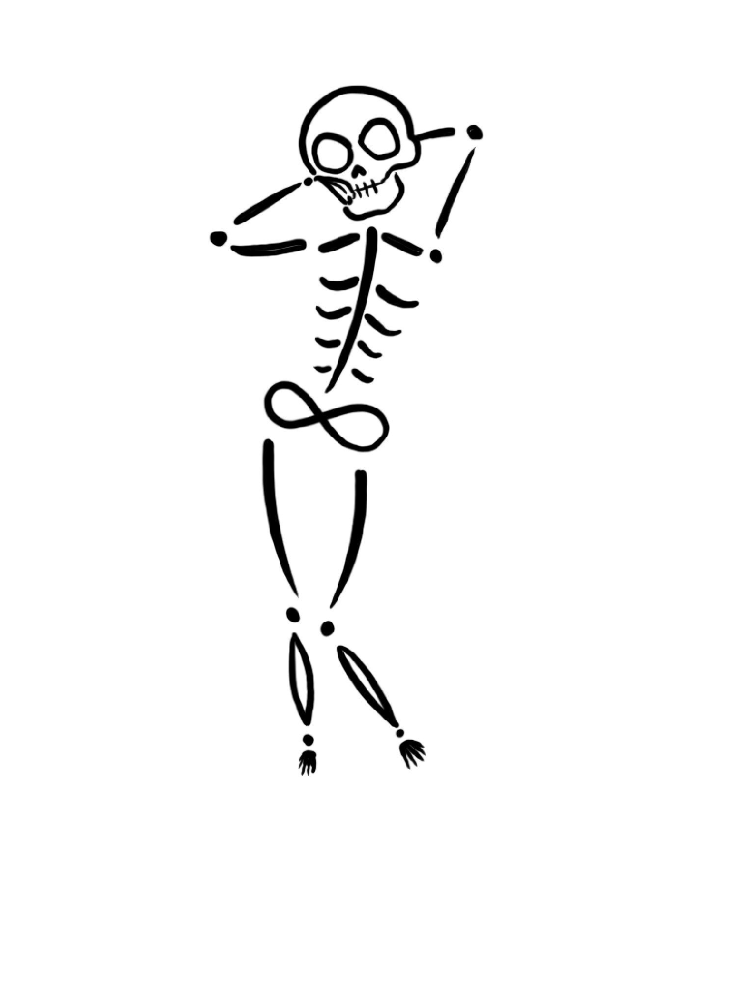 Dancing Skeleton Striking a Pose