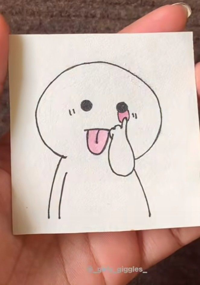Funny Things to Draw: Playful Character Sticking Out Tongue