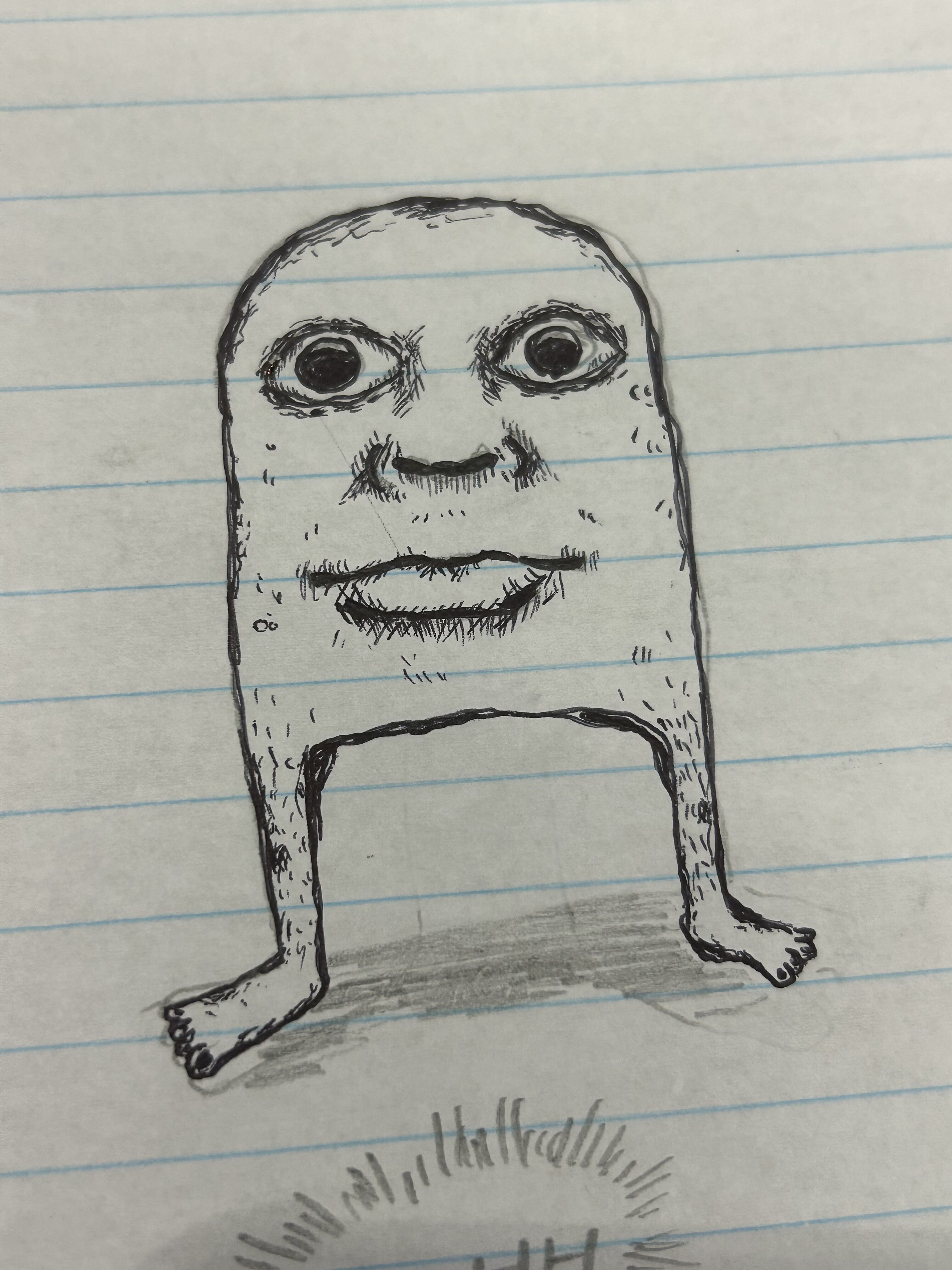 Quirky Creature with Big Eyes and Tiny Legs